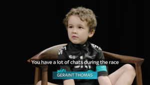 チームスカイ、ついにミニ・チームスカイと対談！ゲラントトーマスは愛妻家？